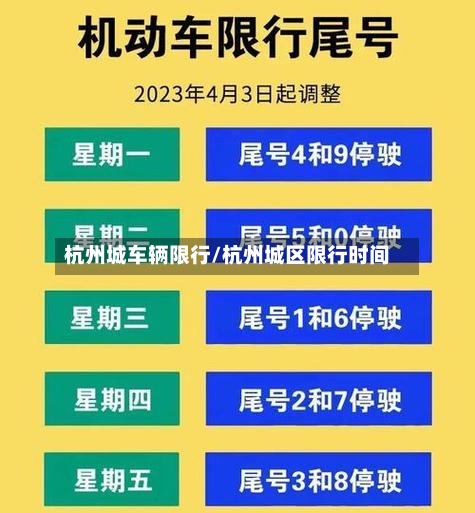 杭州城车辆限行/杭州城区限行时间
