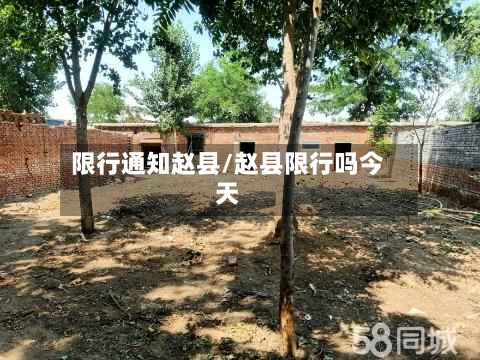 限行通知赵县/赵县限行吗今天-第2张图片