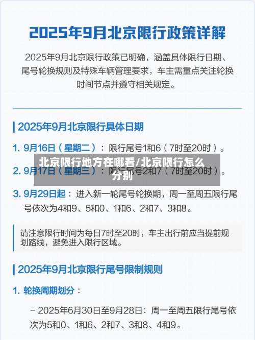 北京限行地方在哪看/北京限行怎么分别-第2张图片