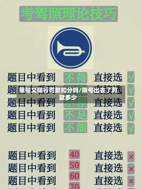 限号又限行罚款扣分吗/限号出去了罚款多少-第3张图片