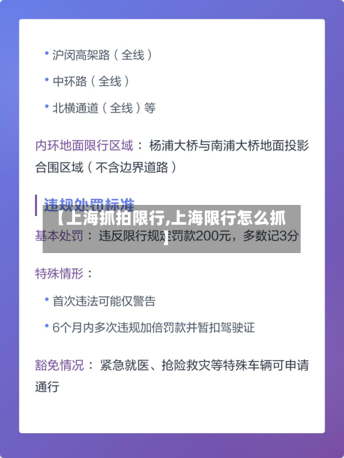 【上海抓拍限行,上海限行怎么抓】-第2张图片