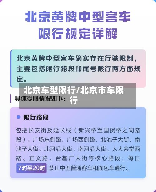 北京车型限行/北京市车限行