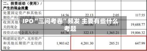 IPO“三问考卷	”频发 主要有些什么考题-第2张图片