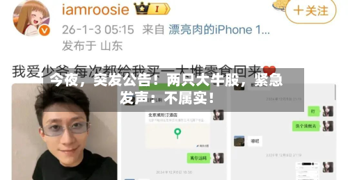 今夜，突发公告！两只大牛股，紧急发声：不属实！-第3张图片