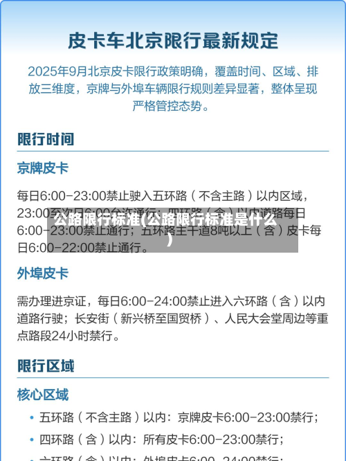 公路限行标准(公路限行标准是什么)-第3张图片