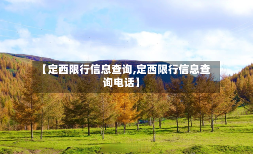 【定西限行信息查询,定西限行信息查询电话】
