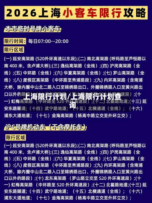 上海限行计划/上海限行计划查询-第2张图片