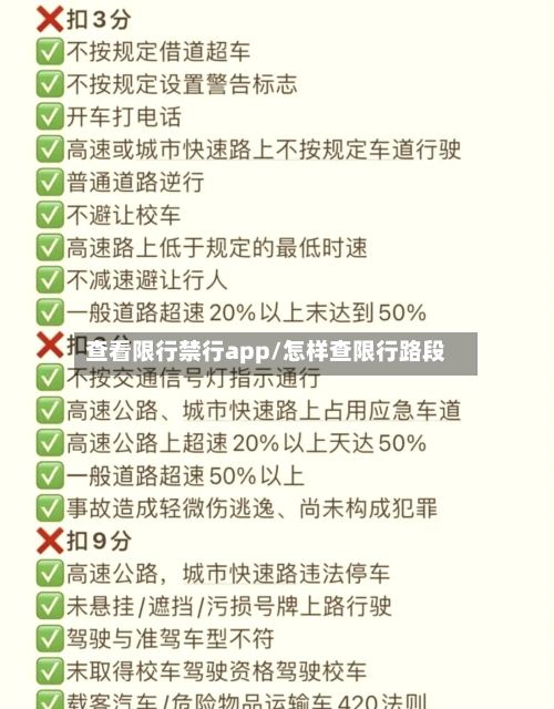 查看限行禁行app/怎样查限行路段