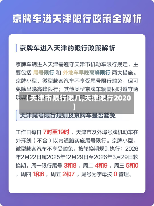 【天津市限行限几,天津限行2020】