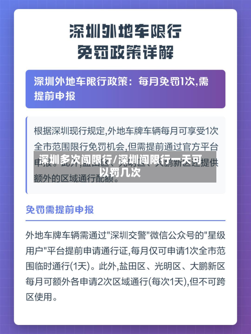深圳多次闯限行/深圳闯限行一天可以罚几次-第2张图片