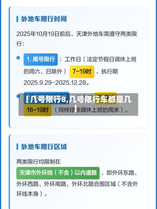 【几号限行8,几号限行车都是几】