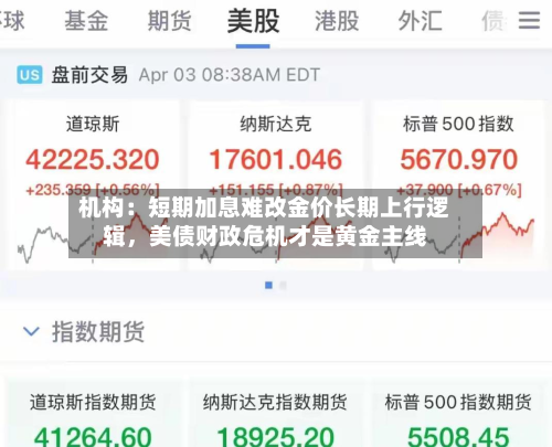 机构：短期加息难改金价长期上行逻辑	，美债财政危机才是黄金主线-第1张图片