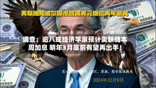 调查：逾八成经济学家预计美联储本周加息 明年3月底前有望再出手！-第1张图片