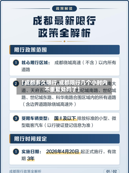 【成都多久限行,成都限行几个小时内不重复处罚了】-第3张图片