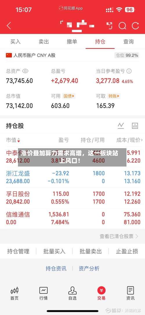 涨价叠加算力需求高增	，这一板块站上风口！-第2张图片