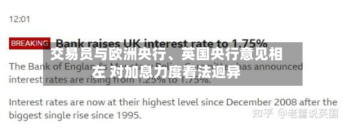 交易员与欧洲央行	、英国央行意见相左 对加息力度看法迥异-第3张图片