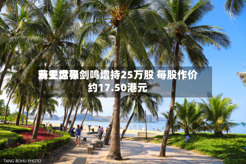 海天世界
获主席张剑鸣增持25万股 每股作价约17.50港元-第2张图片
