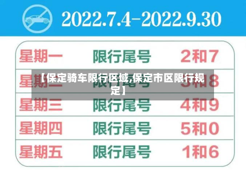 【保定骑车限行区域,保定市区限行规定】
