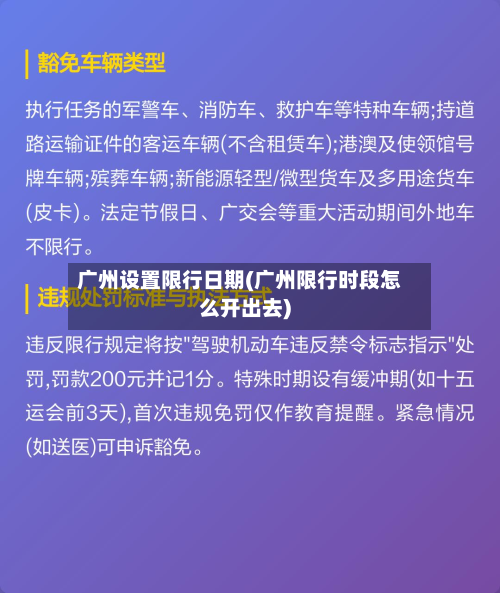广州设置限行日期(广州限行时段怎么开出去)-第2张图片