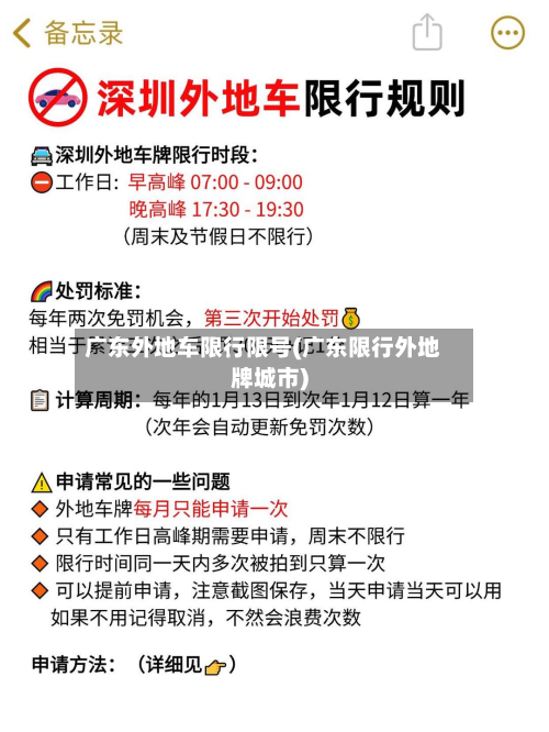 广东外地车限行限号(广东限行外地牌城市)